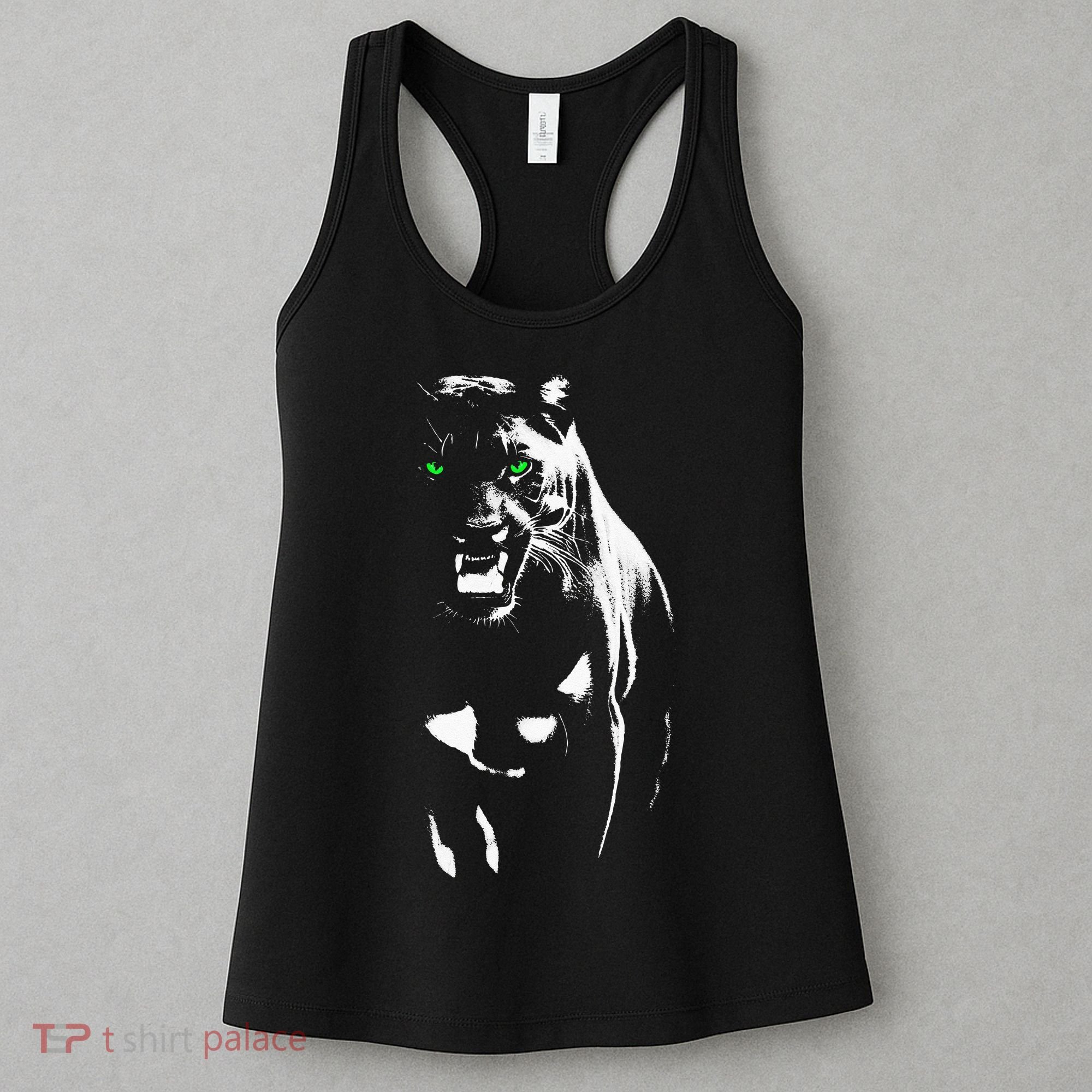 Wild Proud Panther With Cool Green Eyes Shows Women's Tank Top