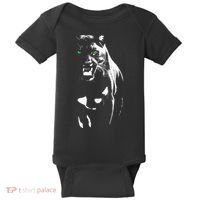 Wild Proud Panther With Cool Green Eyes Shows Baby Bodysuit thumb 0