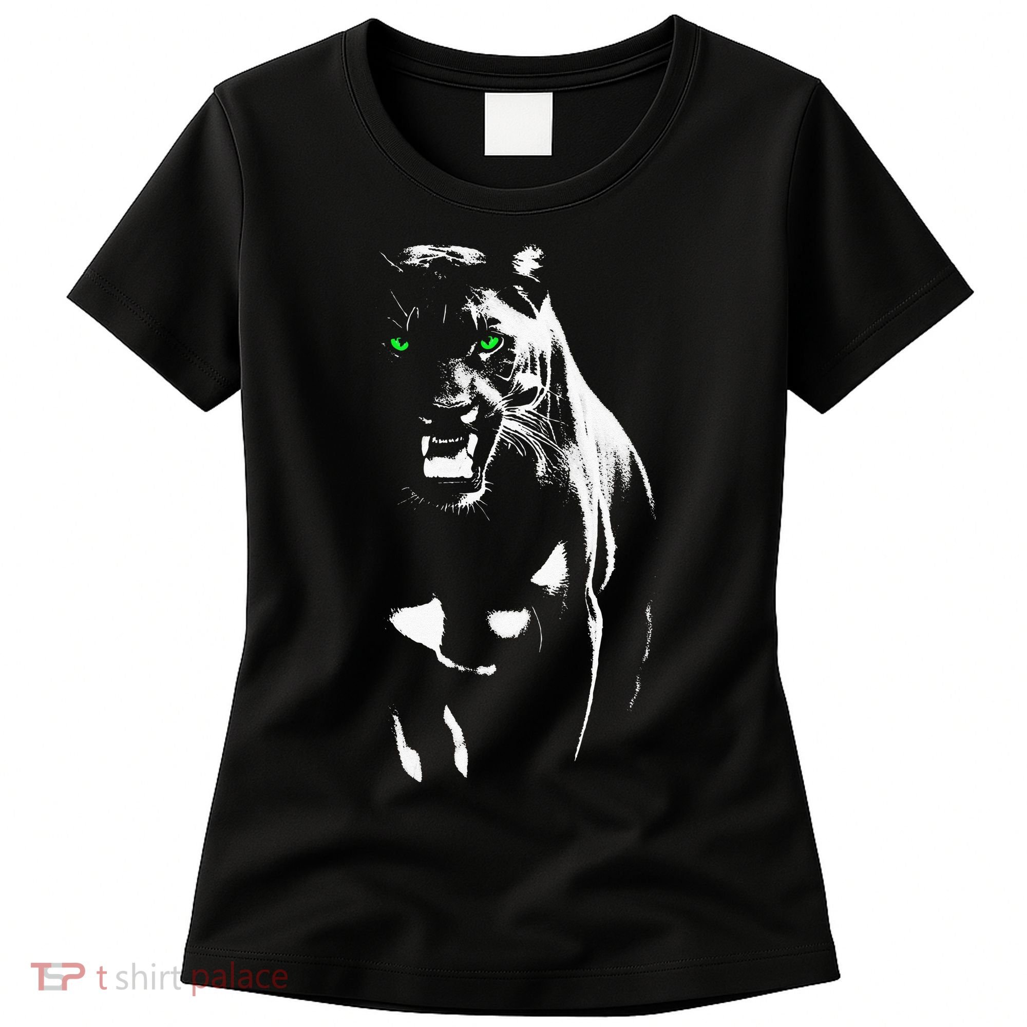 Wild Proud Panther With Cool Green Eyes Shows Women's T-Shirt