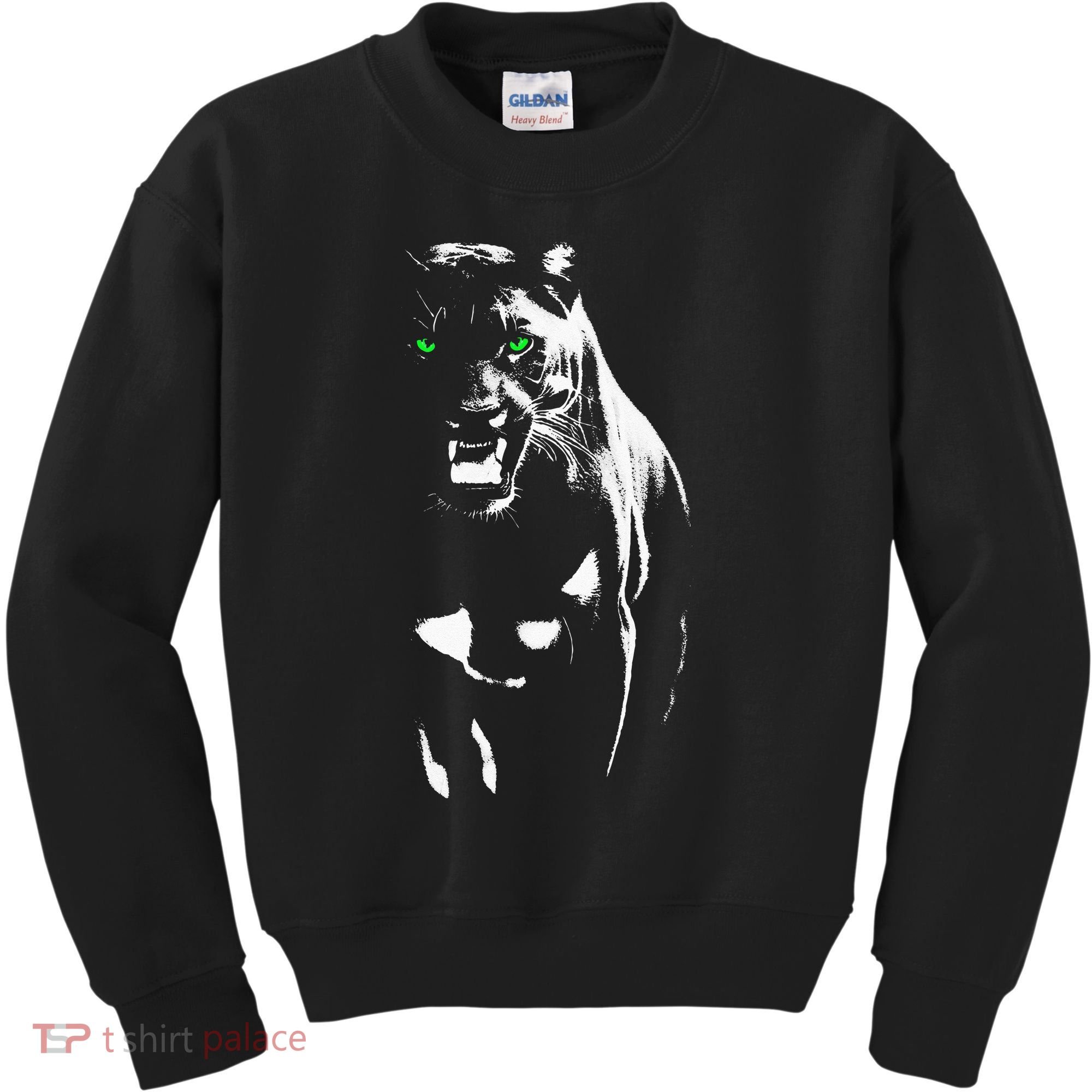 Wild Proud Panther With Cool Green Eyes Shows Kids Sweatshirt