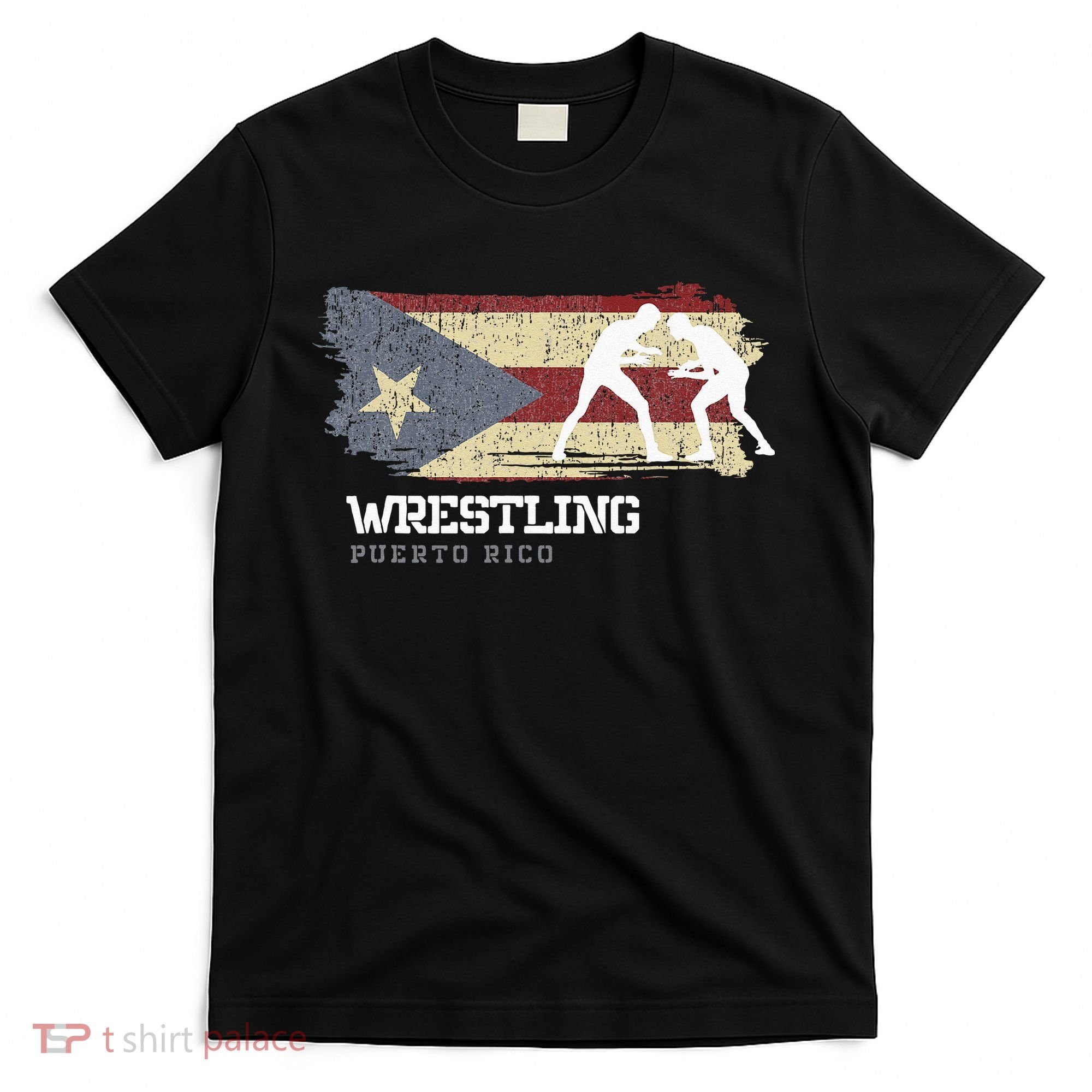 Wrestling Puerto Rico Combat Sports Player Wrestling T-Shirt