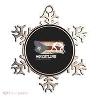 Wrestling Puerto Rico Combat Sports Player Wrestling Ornament thumb 0