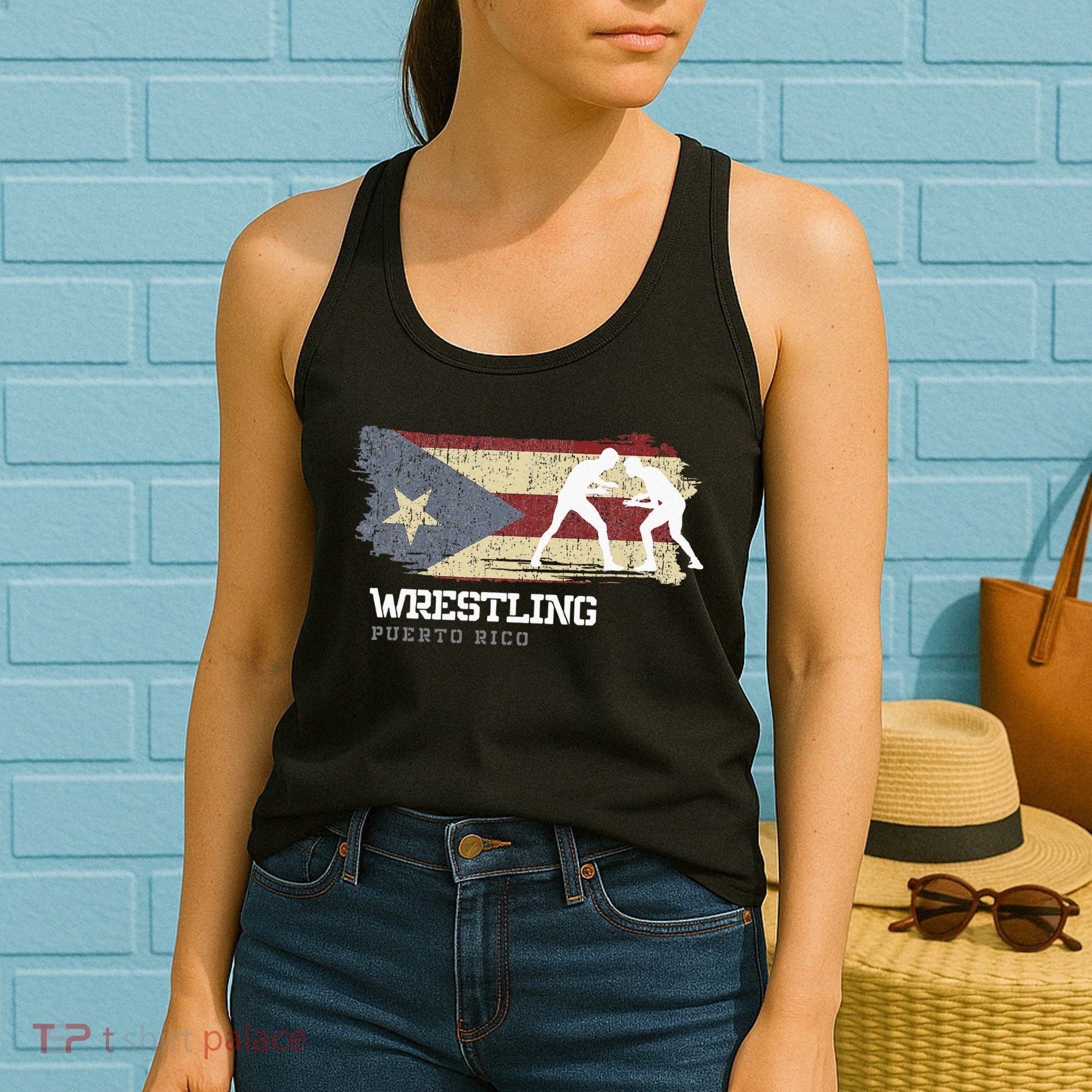 Wrestling Puerto Rico Combat Sports Player Wrestling Women's Tank Top