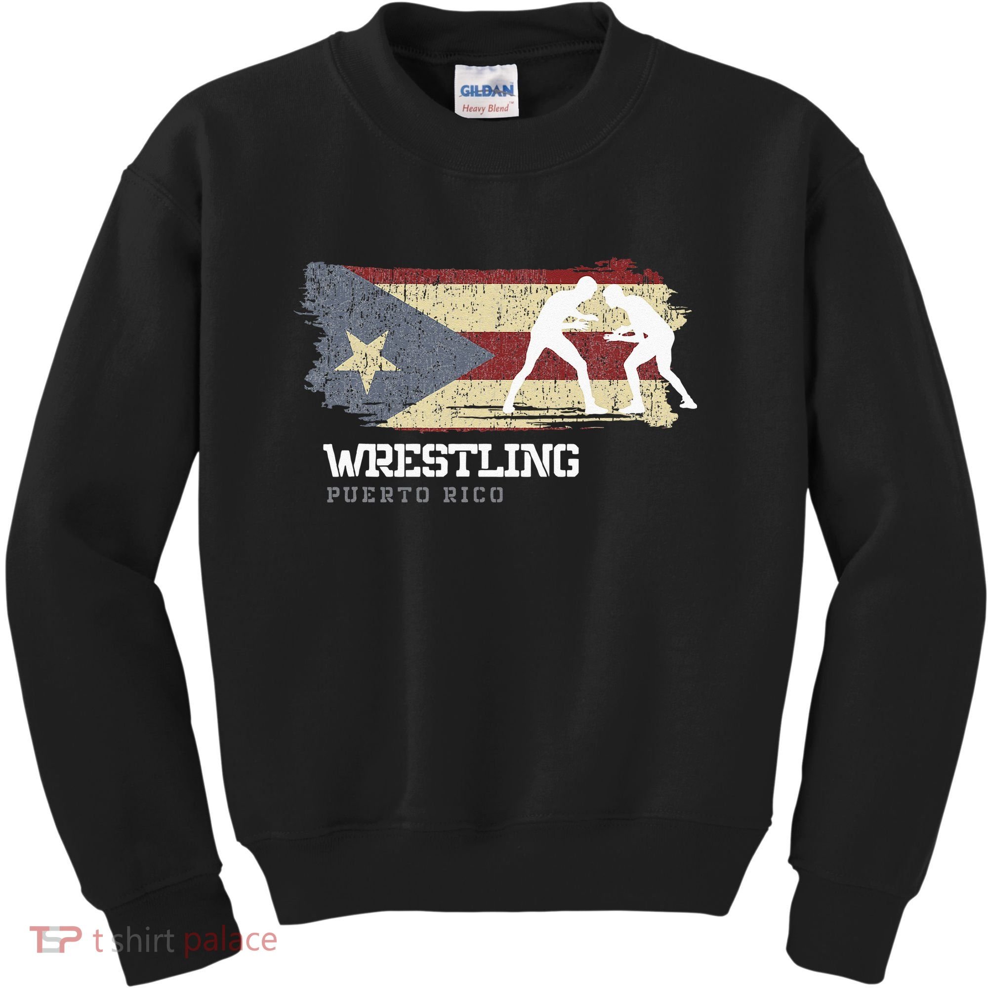 Wrestling Puerto Rico Combat Sports Player Wrestling Kids Sweatshirt