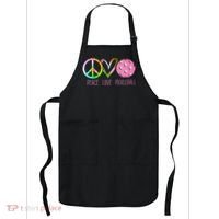 Womens Pickleball Retired Ladies Peace Love Pickleball Apron thumb 0