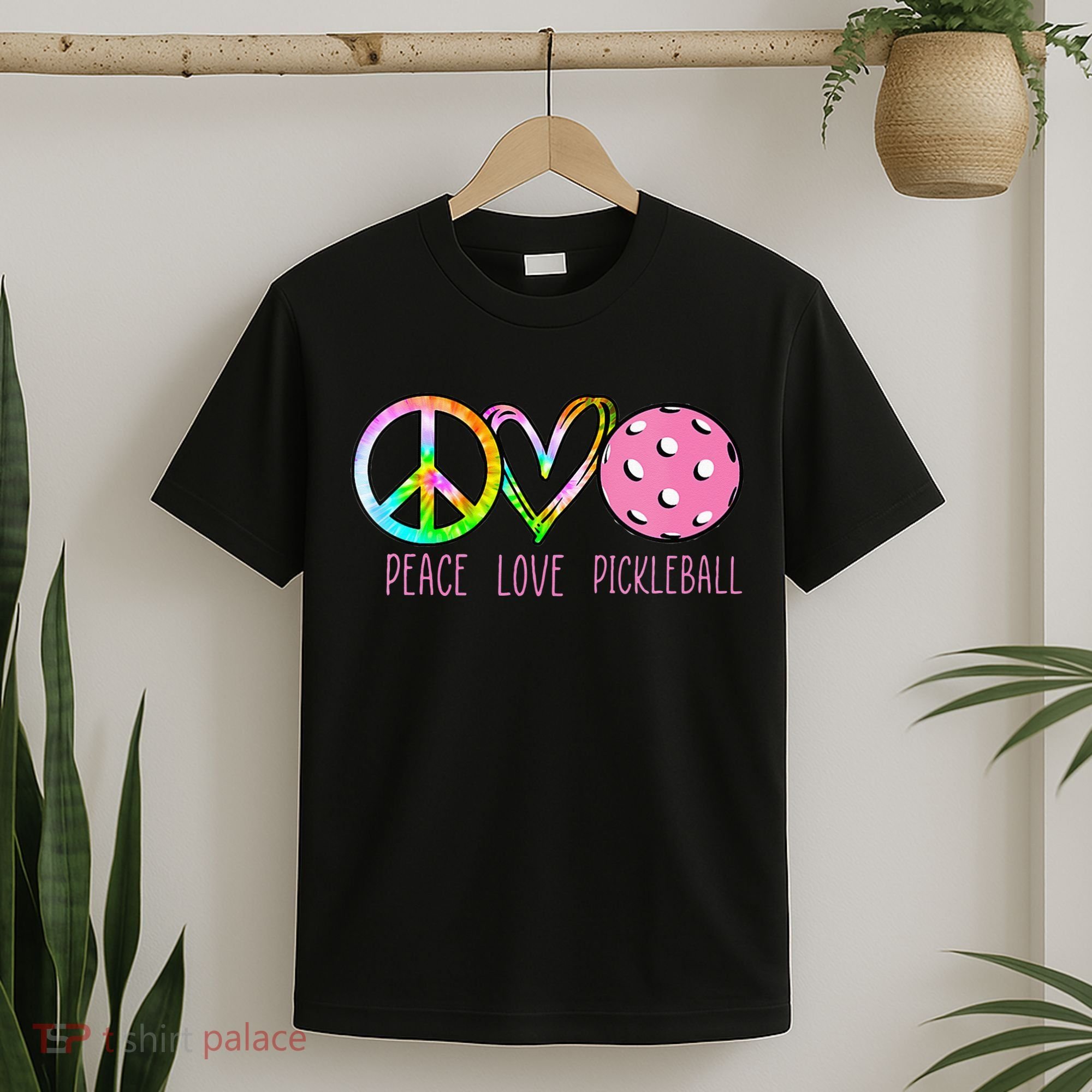 Womens Pickleball Retired Ladies Peace Love Pickleball T-Shirt