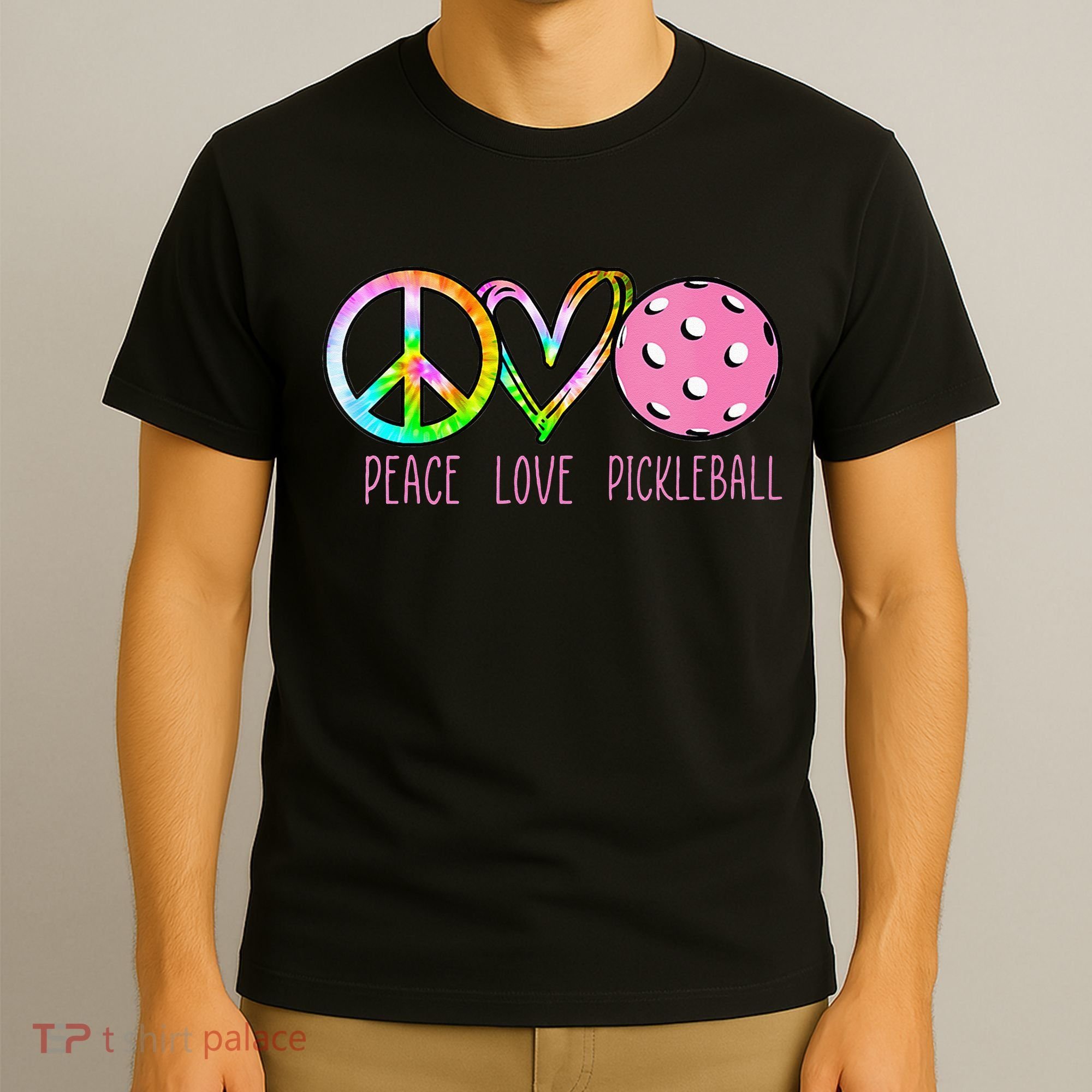 Womens Pickleball Retired Ladies Peace Love Pickleball T-Shirt