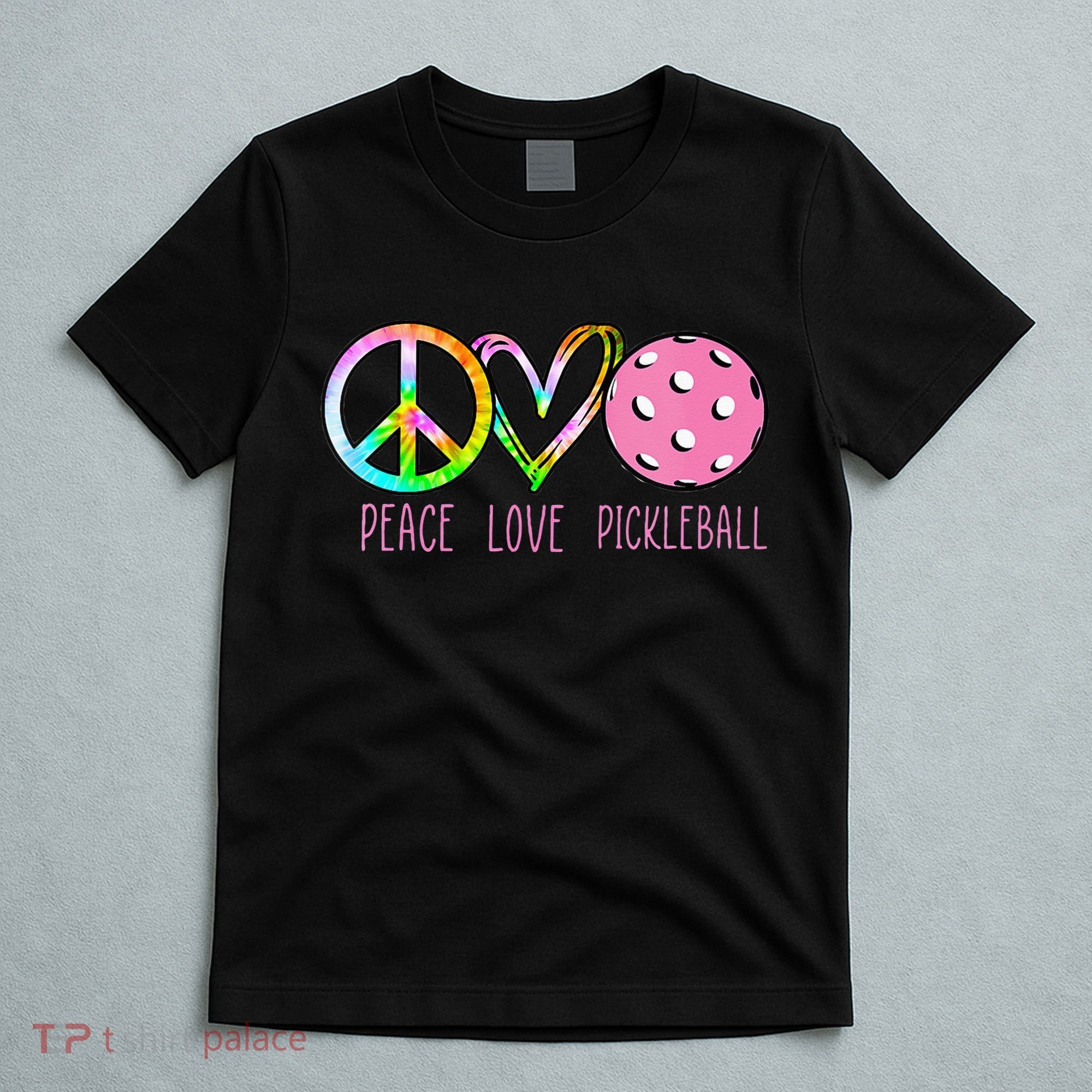 Womens Pickleball Retired Ladies Peace Love Pickleball T-Shirt