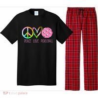 Womens Pickleball Retired Ladies Peace Love Pickleball Pajama Set thumb 0