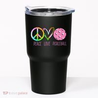 Womens Pickleball Retired Ladies Peace Love Pickleball Tumbler thumb 0
