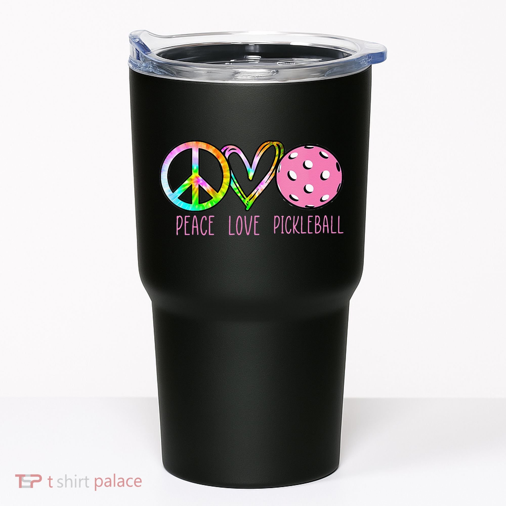 Womens Pickleball Retired Ladies Peace Love Pickleball Tumbler
