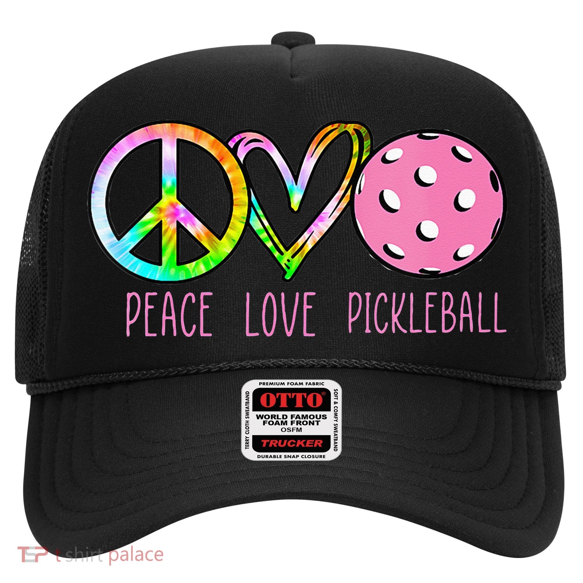 Womens Pickleball Retired Ladies Peace Love Pickleball Hat