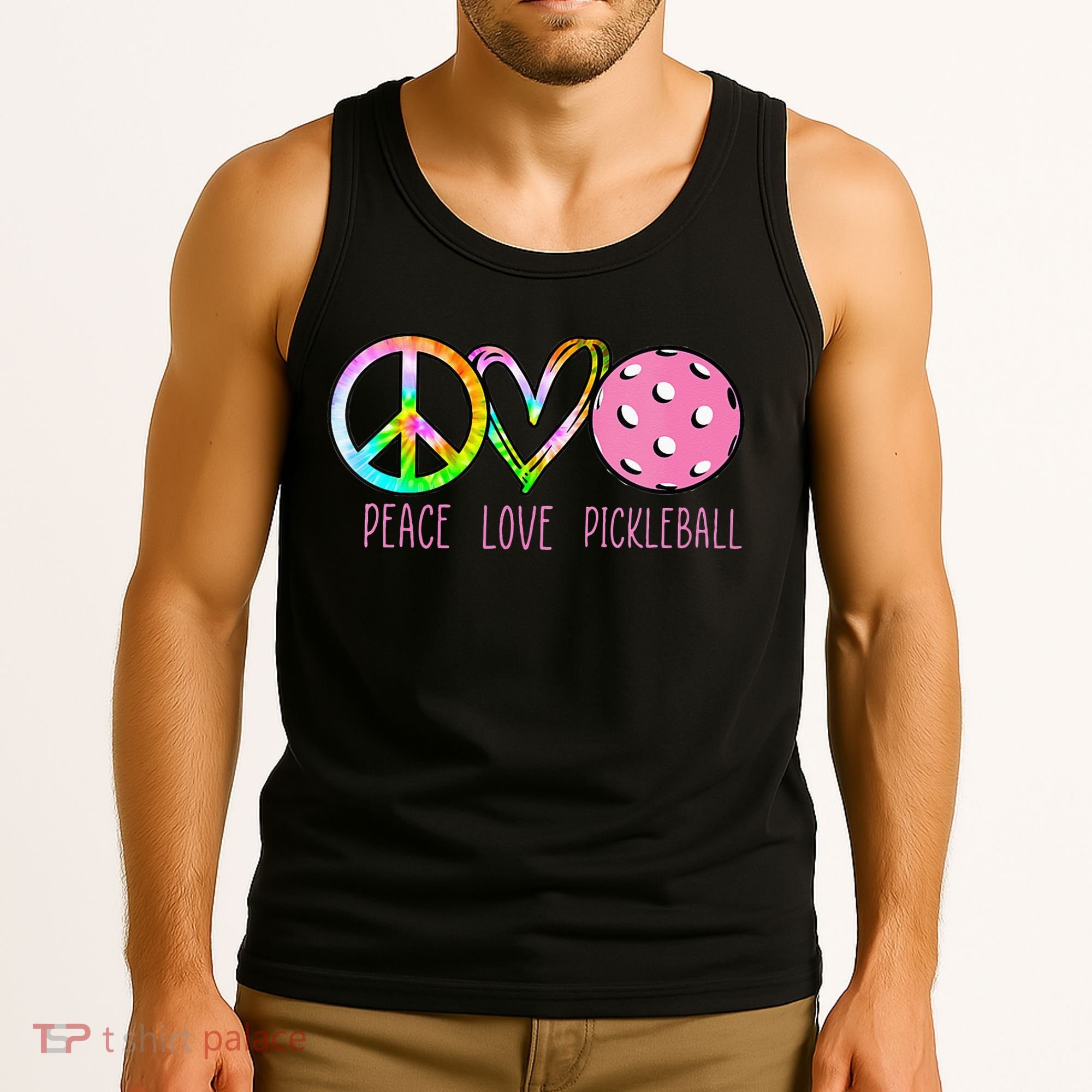 Womens Pickleball Retired Ladies Peace Love Pickleball Tank Top