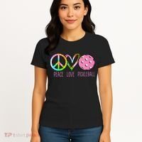 Womens Pickleball Retired Ladies Peace Love Pickleball Women's T-Shirt thumb 4