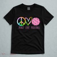 Womens Pickleball Retired Ladies Peace Love Pickleball T-Shirt thumb 5