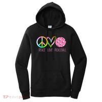 Womens Pickleball Retired Ladies Peace Love Pickleball Women's Hoodie thumb 0