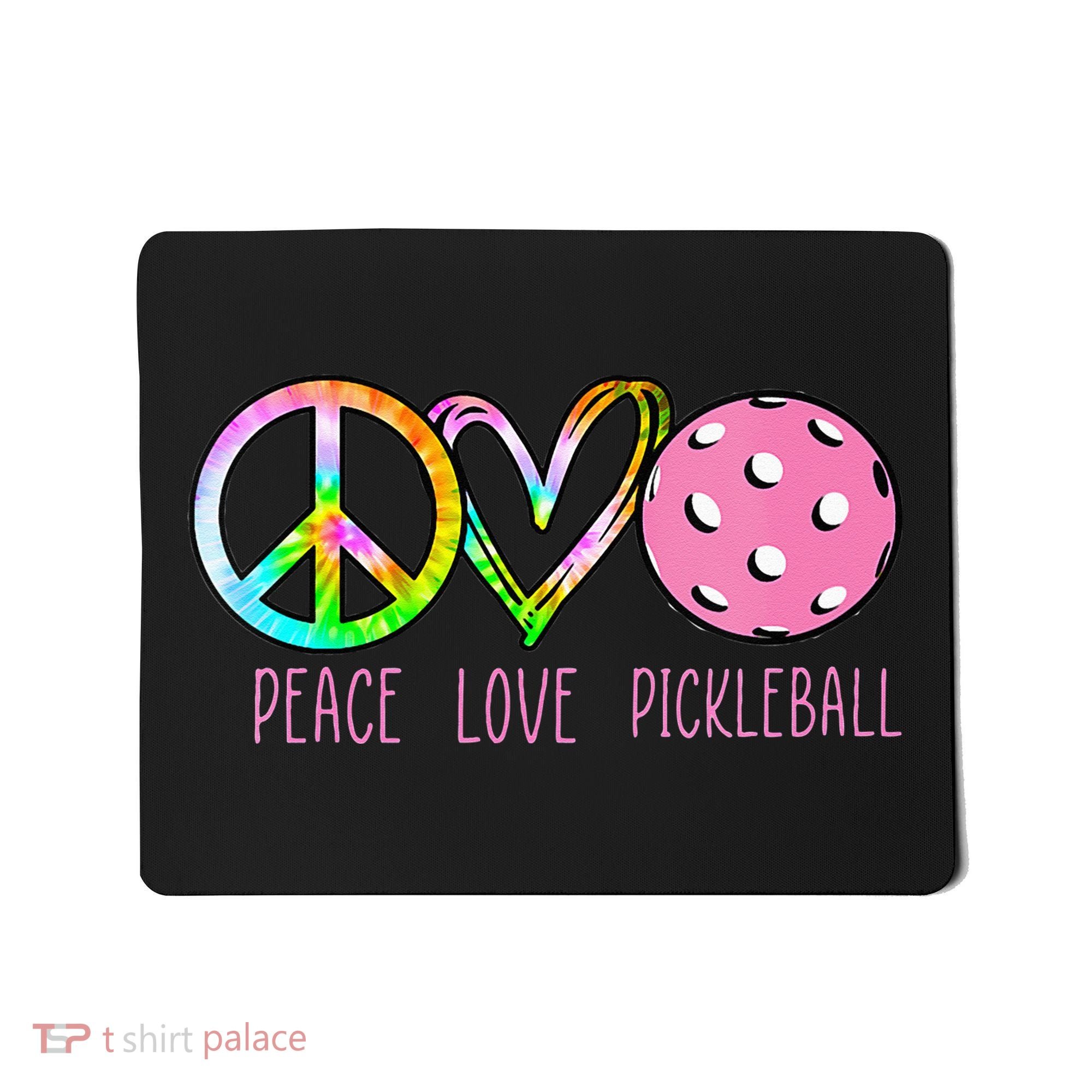Womens Pickleball Retired Ladies Peace Love Pickleball Mousepad