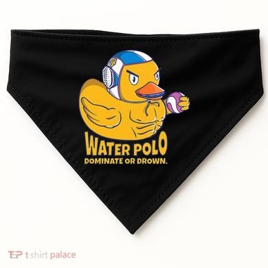 Water Polo Rubber Duck Dominate Or Drown On USA-Made Doggie Bandana