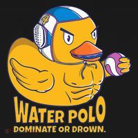 Water Polo Rubber Duck Dominate Or Drown On USA-Made Doggie Bandana thumb 2
