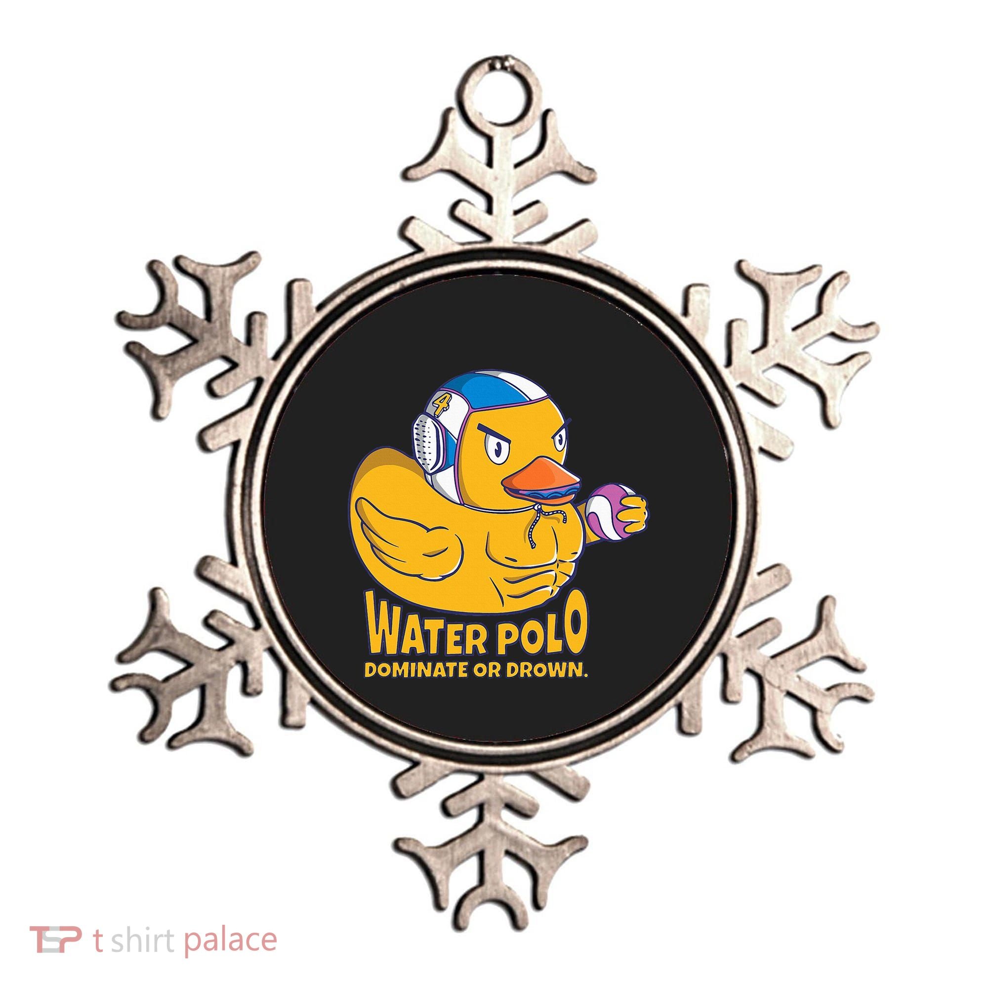 Water Polo Rubber Duck Dominate Or Drown On Ornament