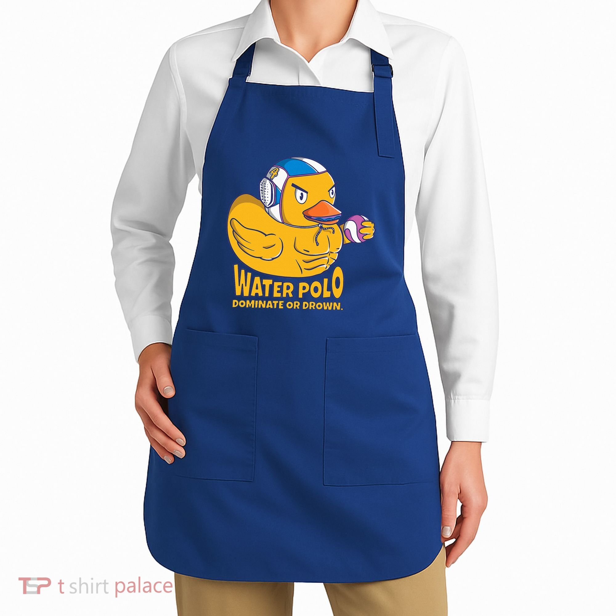 Water Polo Rubber Duck Dominate Or Drown On Apron