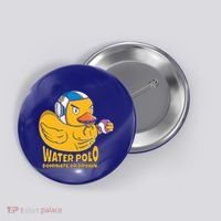 Water Polo Rubber Duck Dominate Or Drown On Button thumb 0