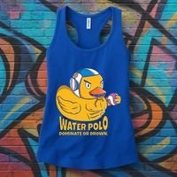 Water Polo Rubber Duck Dominate Or Drown On Women's Tank Top thumb 3