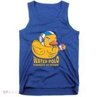 Water Polo Rubber Duck Dominate Or Drown On Tank Top thumb 0