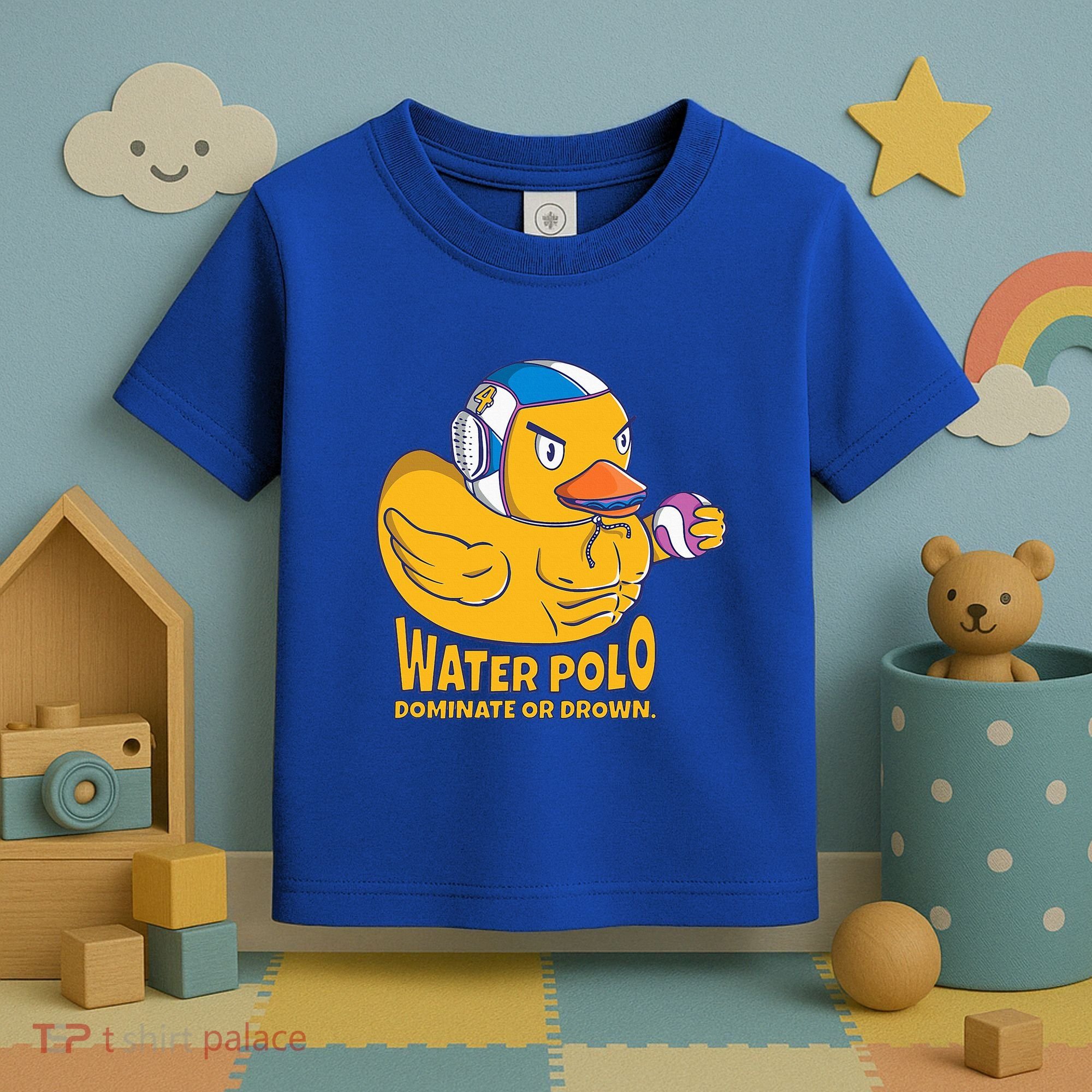 Water Polo Rubber Duck Dominate Or Drown On Toddler T-Shirt