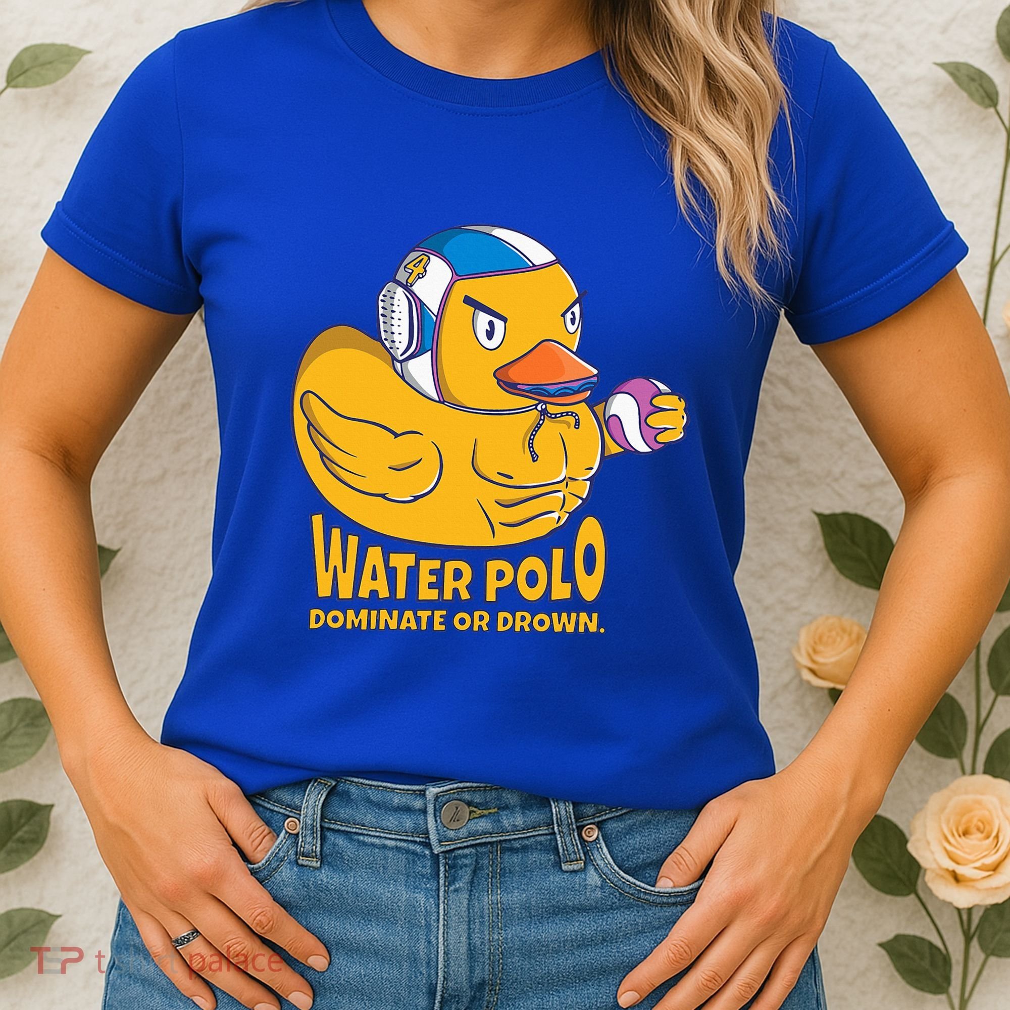 Water Polo Rubber Duck Dominate Or Drown On Women's T-Shirt