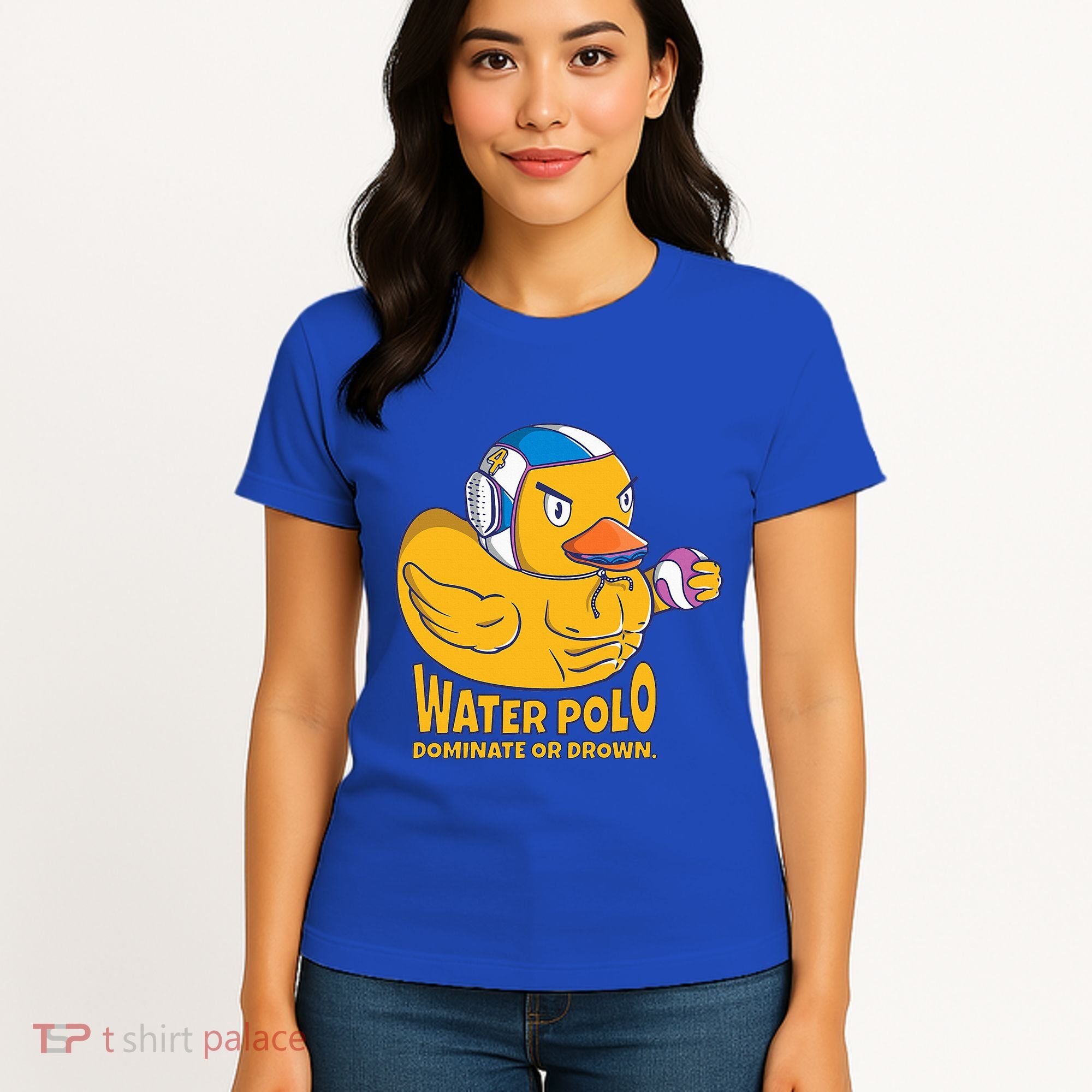 Water Polo Rubber Duck Dominate Or Drown On Women's T-Shirt