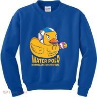 Water Polo Rubber Duck Dominate Or Drown On Kids Sweatshirt thumb 0
