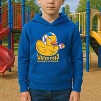 Water Polo Rubber Duck Dominate Or Drown On Kids Hoodie thumb 2