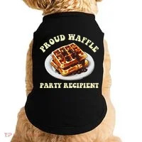 Waffle Party Recipient Retro Funny Doggie Tank thumb 0