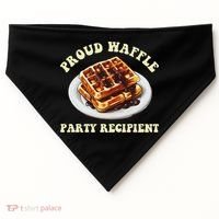 Waffle Party Recipient Retro Funny USA-Made Doggie Bandana thumb 0
