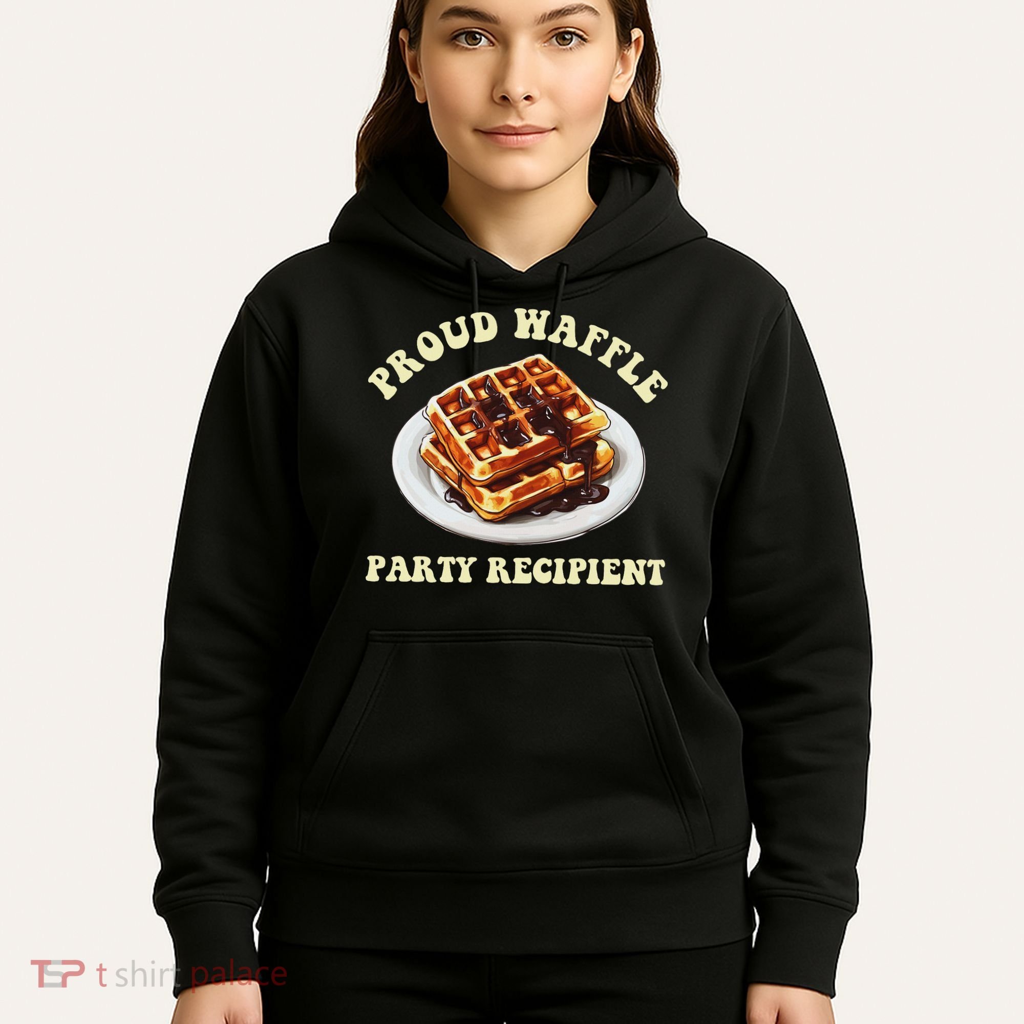 Waffle Party Recipient Retro Funny Hoodie