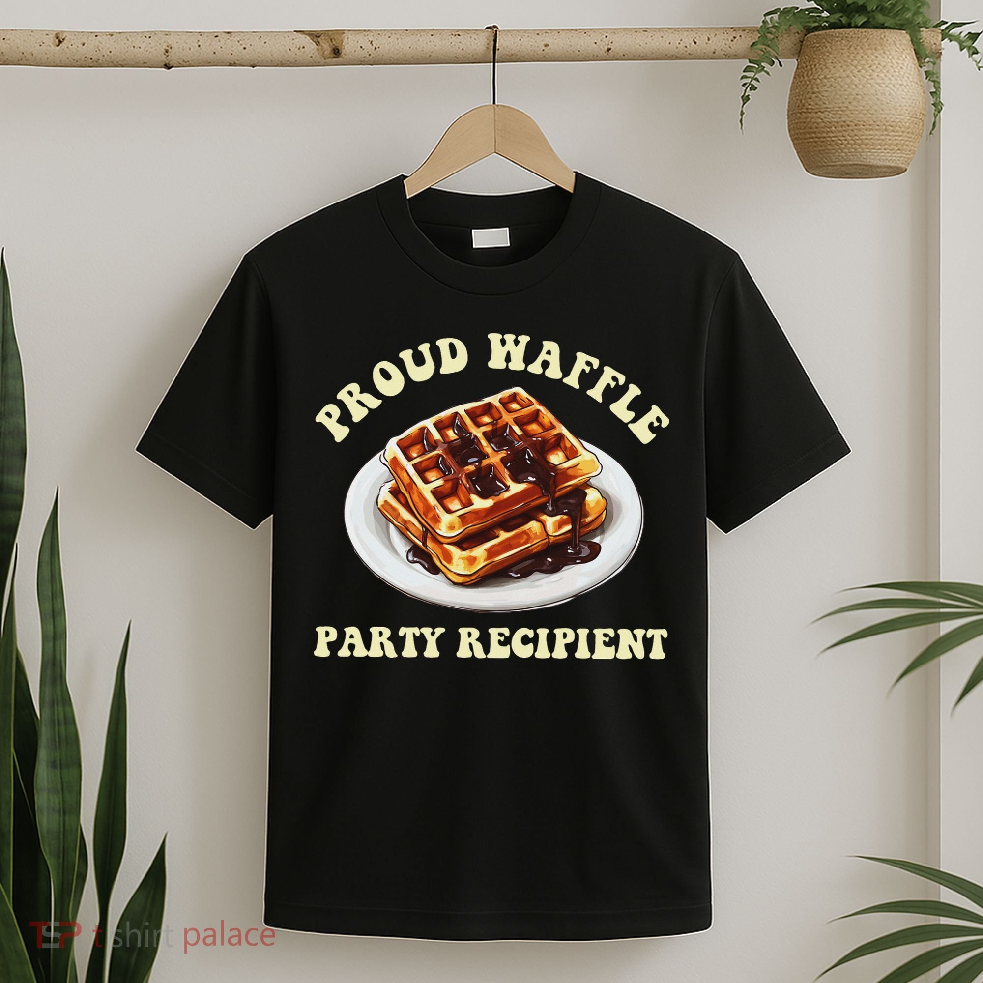 Waffle Party Recipient Retro Funny T-Shirt