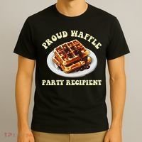 Waffle Party Recipient Retro Funny T-Shirt thumb 3