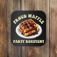 Waffle Party Recipient Retro Funny Coaster thumb 0