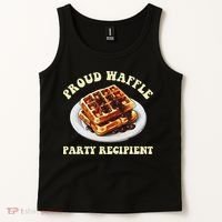 Waffle Party Recipient Retro Funny Tank Top thumb 2