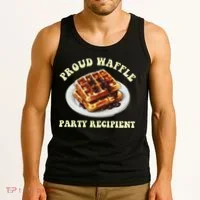 Waffle Party Recipient Retro Funny Tank Top thumb 3