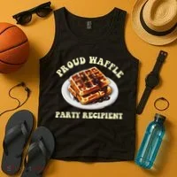 Waffle Party Recipient Retro Funny Tank Top thumb 4