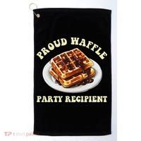 Waffle Party Recipient Retro Funny Golf Towel thumb 0