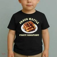 Waffle Party Recipient Retro Funny Toddler T-Shirt thumb 2