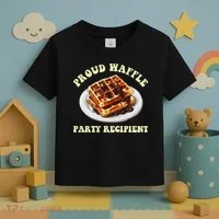 Waffle Party Recipient Retro Funny Toddler T-Shirt thumb 3