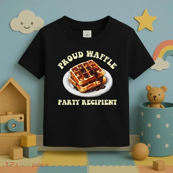 Waffle Party Recipient Retro Funny Toddler T-Shirt