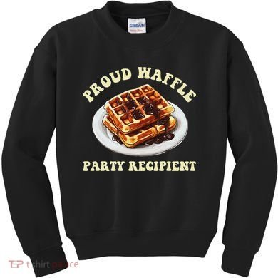 Waffle Party Recipient Retro Funny Kids Sweatshirt