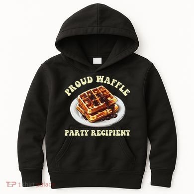 Waffle Party Recipient Retro Funny Kids Hoodie