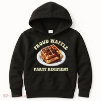Waffle Party Recipient Retro Funny Kids Hoodie thumb 0