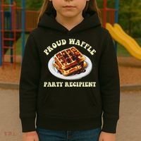 Waffle Party Recipient Retro Funny Kids Hoodie thumb 3